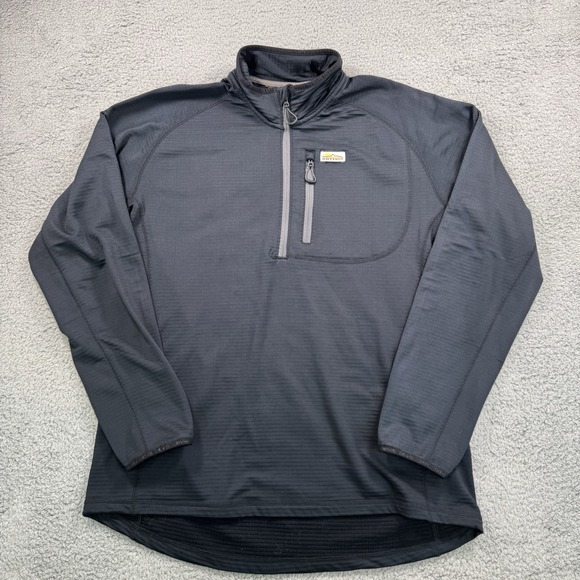 Orvis Sweatshirt Men's Large Black Performance 1/4 Zip Pullover Casual - Picture 2 of 9